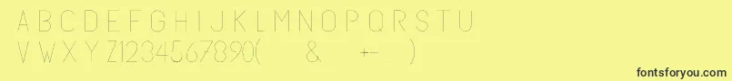 Subtlesansultralight Font – Black Fonts on Yellow Background