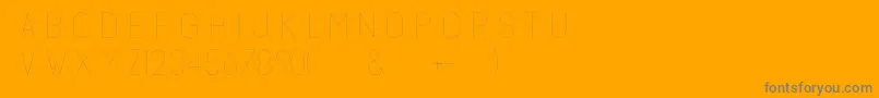 Subtlesansultralight Font – Gray Fonts on Orange Background