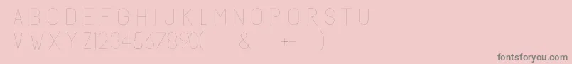 Subtlesansultralight Font – Gray Fonts on Pink Background