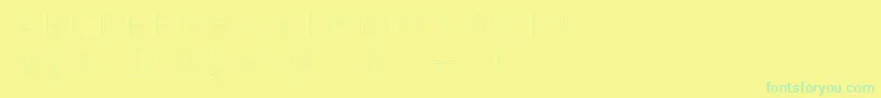 Subtlesansultralight Font – Green Fonts on Yellow Background