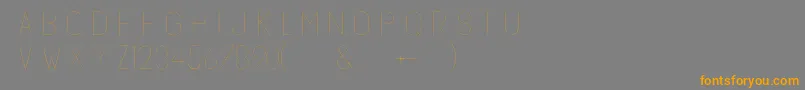 フォントSubtlesansultralight – オレンジの文字は灰色の背景にあります。