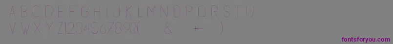 Subtlesansultralight Font – Purple Fonts on Gray Background