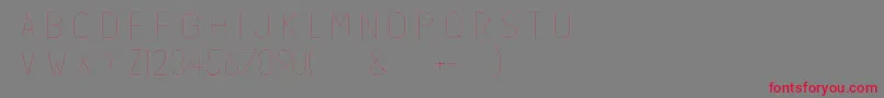 Subtlesansultralight Font – Red Fonts on Gray Background