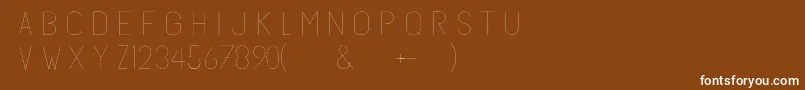 Subtlesansultralight Font – White Fonts on Brown Background