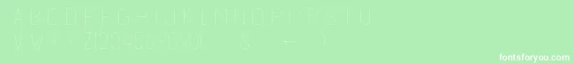 Subtlesansultralight Font – White Fonts on Green Background