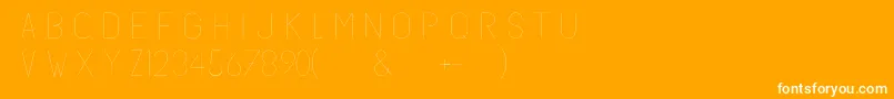 Subtlesansultralight Font – White Fonts on Orange Background