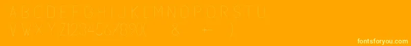 Subtlesansultralight Font – Yellow Fonts on Orange Background