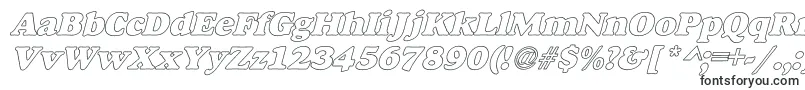 AlfredoHeavyHollowItalic Font – Unofficial Fonts
