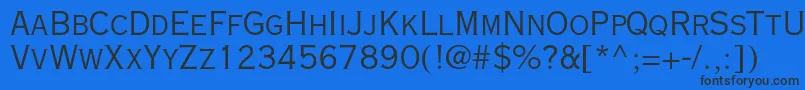 フォントCopperplategothicstd29ab – 黒い文字の青い背景