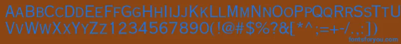 フォントCopperplategothicstd29ab – 茶色の背景に青い文字