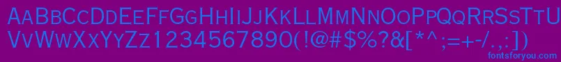 フォントCopperplategothicstd29ab – 紫色の背景に青い文字