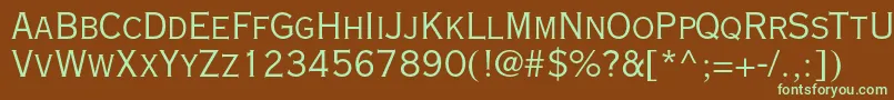 Шрифт Copperplategothicstd29ab – зелёные шрифты на коричневом фоне