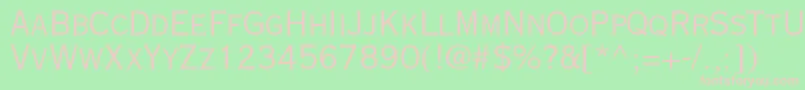 フォントCopperplategothicstd29ab – 緑の背景にピンクのフォント