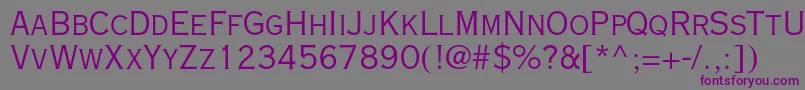 Шрифт Copperplategothicstd29ab – фиолетовые шрифты на сером фоне