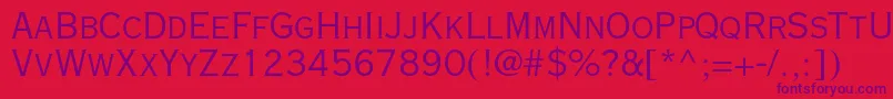 Copperplategothicstd29ab Font – Purple Fonts on Red Background