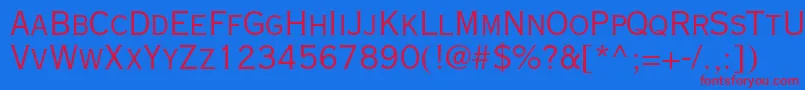 フォントCopperplategothicstd29ab – 赤い文字の青い背景