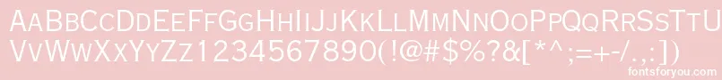 Copperplategothicstd29ab-fontti – valkoiset fontit vaaleanpunaisella taustalla