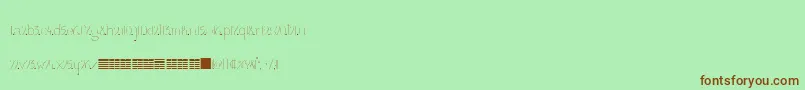 Czcionka ToWhomItMayConcernType – brązowe czcionki na zielonym tle