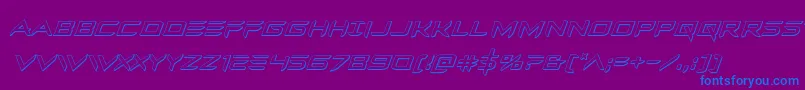 Ferretface3Dital Font – Blue Fonts on Purple Background