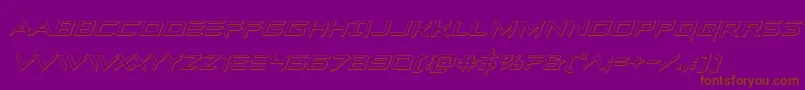 Ferretface3Dital-fontti – ruskeat fontit violetilla taustalla
