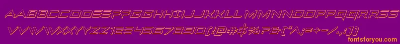 Ferretface3Dital Font – Orange Fonts on Purple Background