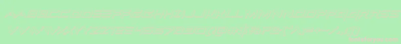 Ferretface3Dital-Schriftart – Rosa Schriften auf grünem Hintergrund