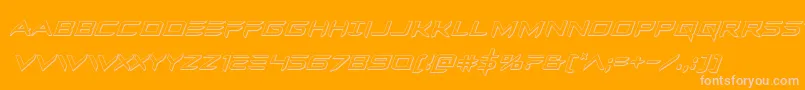 Ferretface3Dital Font – Pink Fonts on Orange Background
