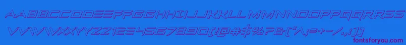 Ferretface3Dital Font – Purple Fonts on Blue Background