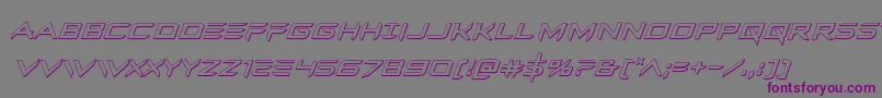 Шрифт Ferretface3Dital – фиолетовые шрифты на сером фоне