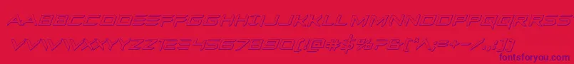 Шрифт Ferretface3Dital – фиолетовые шрифты на красном фоне