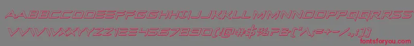 Ferretface3Dital Font – Red Fonts on Gray Background