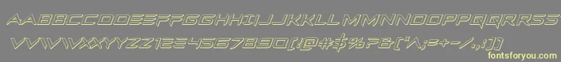 Ferretface3Dital Font – Yellow Fonts on Gray Background
