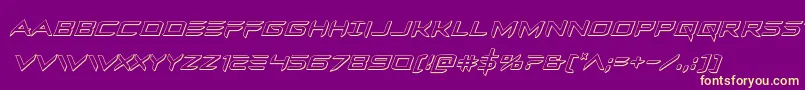 Ferretface3Dital Font – Yellow Fonts on Purple Background