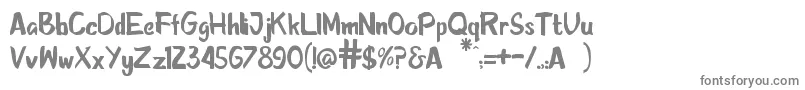Sketcha-fontti – harmaat kirjasimet valkoisella taustalla