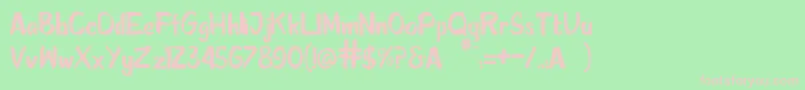 Sketcha Font – Pink Fonts on Green Background