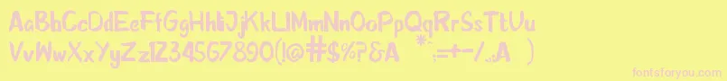 Sketcha Font – Pink Fonts on Yellow Background