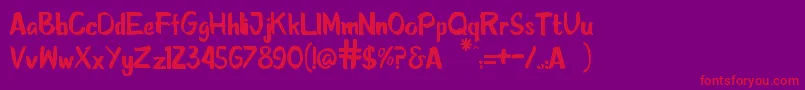 Sketcha Font – Red Fonts on Purple Background