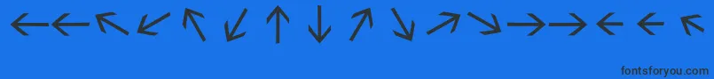フォントSebastianarrowsmediummedium – 黒い文字の青い背景