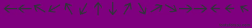 フォントSebastianarrowsmediummedium – 紫の背景に黒い文字