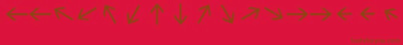 Sebastianarrowsmediummedium Font – Brown Fonts on Red Background