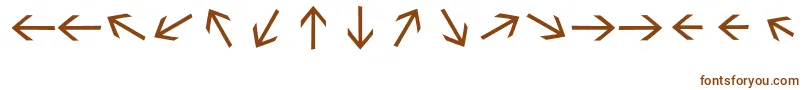 Шрифт Sebastianarrowsmediummedium – коричневые шрифты на белом фоне