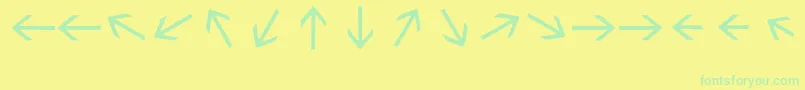 fuente Sebastianarrowsmediummedium – Fuentes Verdes Sobre Fondo Amarillo
