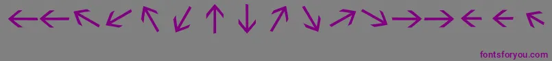 Шрифт Sebastianarrowsmediummedium – фиолетовые шрифты на сером фоне