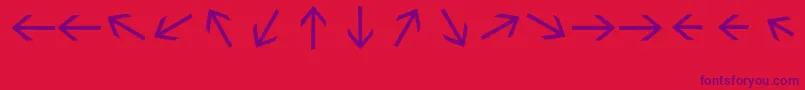 Sebastianarrowsmediummedium Font – Purple Fonts on Red Background
