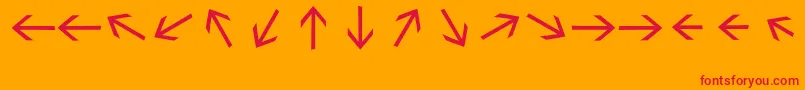 Sebastianarrowsmediummedium Font – Red Fonts on Orange Background