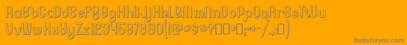 LesserconcernshadowRegular Font – Gray Fonts on Orange Background