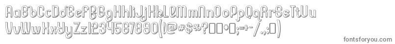 LesserconcernshadowRegular Font – Gray Fonts on White Background