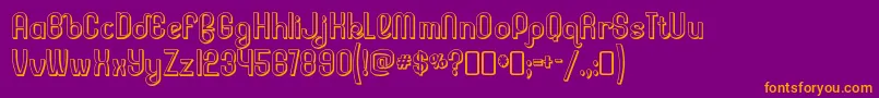 LesserconcernshadowRegular Font – Orange Fonts on Purple Background