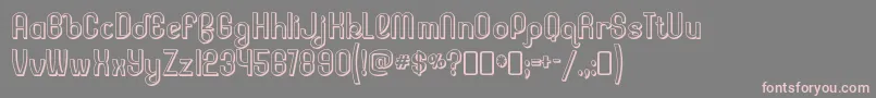LesserconcernshadowRegular Font – Pink Fonts on Gray Background