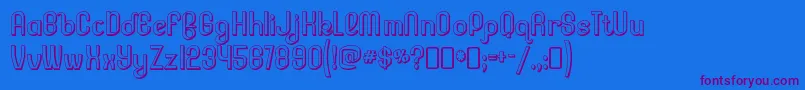 LesserconcernshadowRegular Font – Purple Fonts on Blue Background